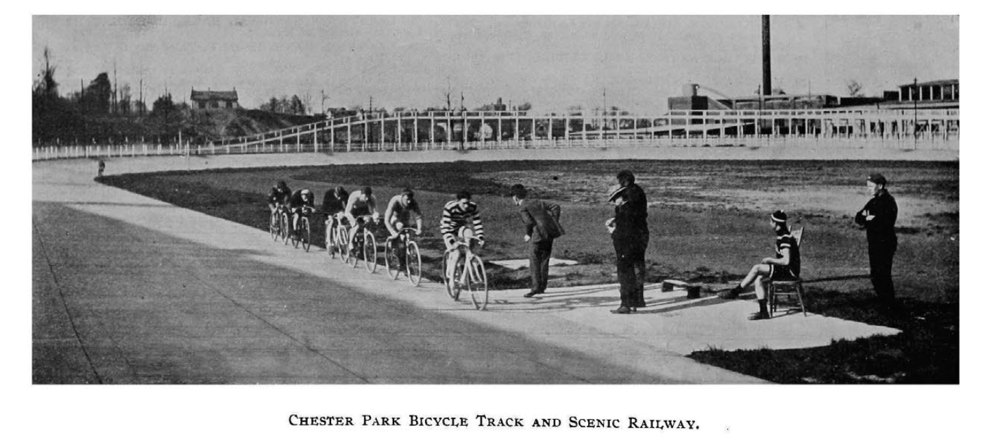 Chester Bicycle Track_Cincinnati by trolley, 1898-1899